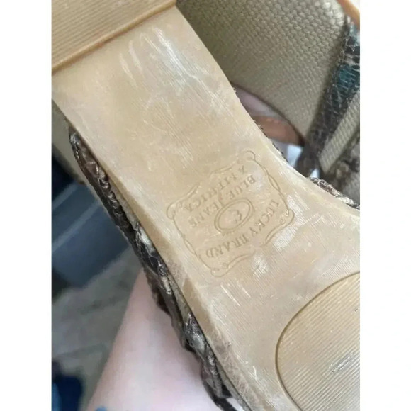 Women's Lucky Brand Brown and Turquoise Wedges Size 8 - Picture 10 of 11